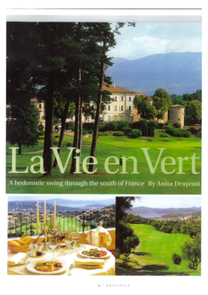 Golf in Provence French Riviera by Anita Draycott