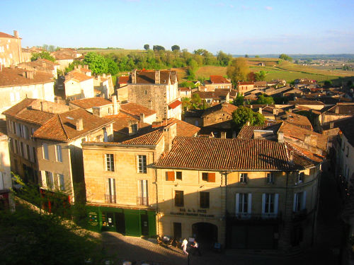 Saint Emilion aerial view Bordeaux France